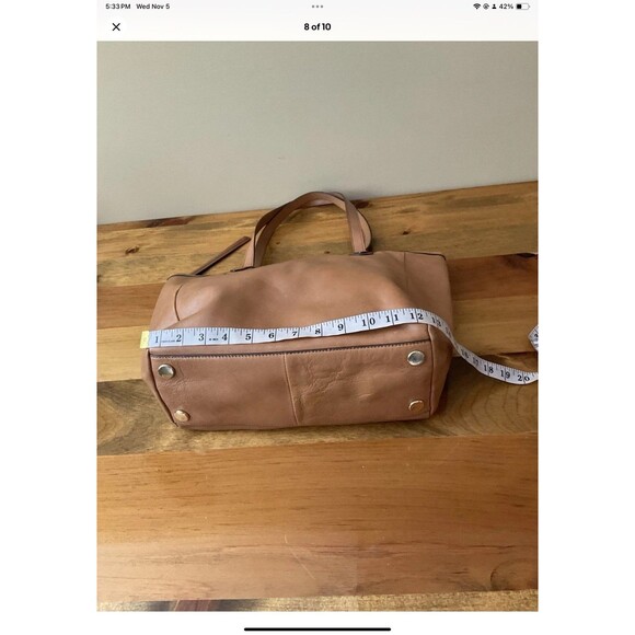 Fossil Sydney Brown Cognac Real Leather Shoulder Tote Shopper Carryall Bag - Picture 8 of 10